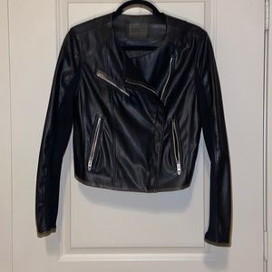 Black faux leather jacket